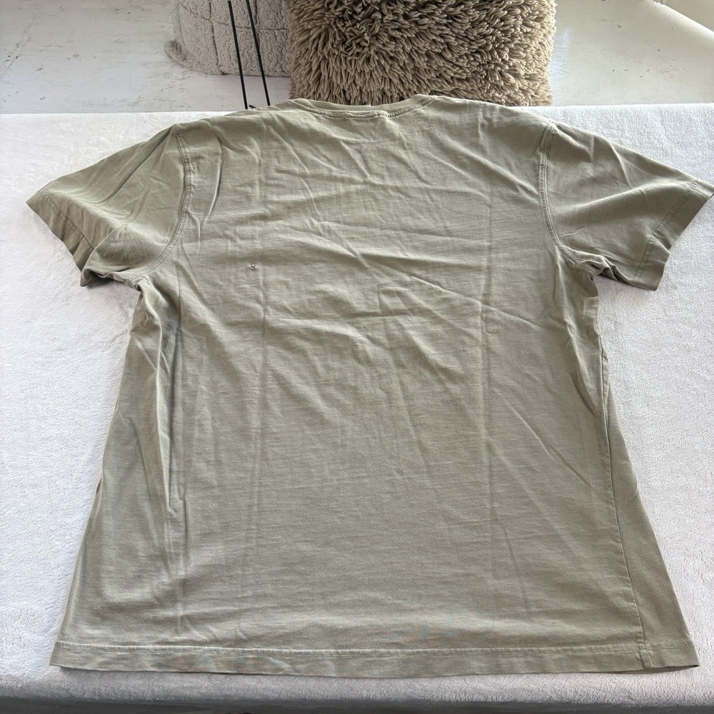 Vintage Old Navy Mens Large T-Shirt Pocket Stripe Beige Y2K Cotton Tee - Picture 2 of 9